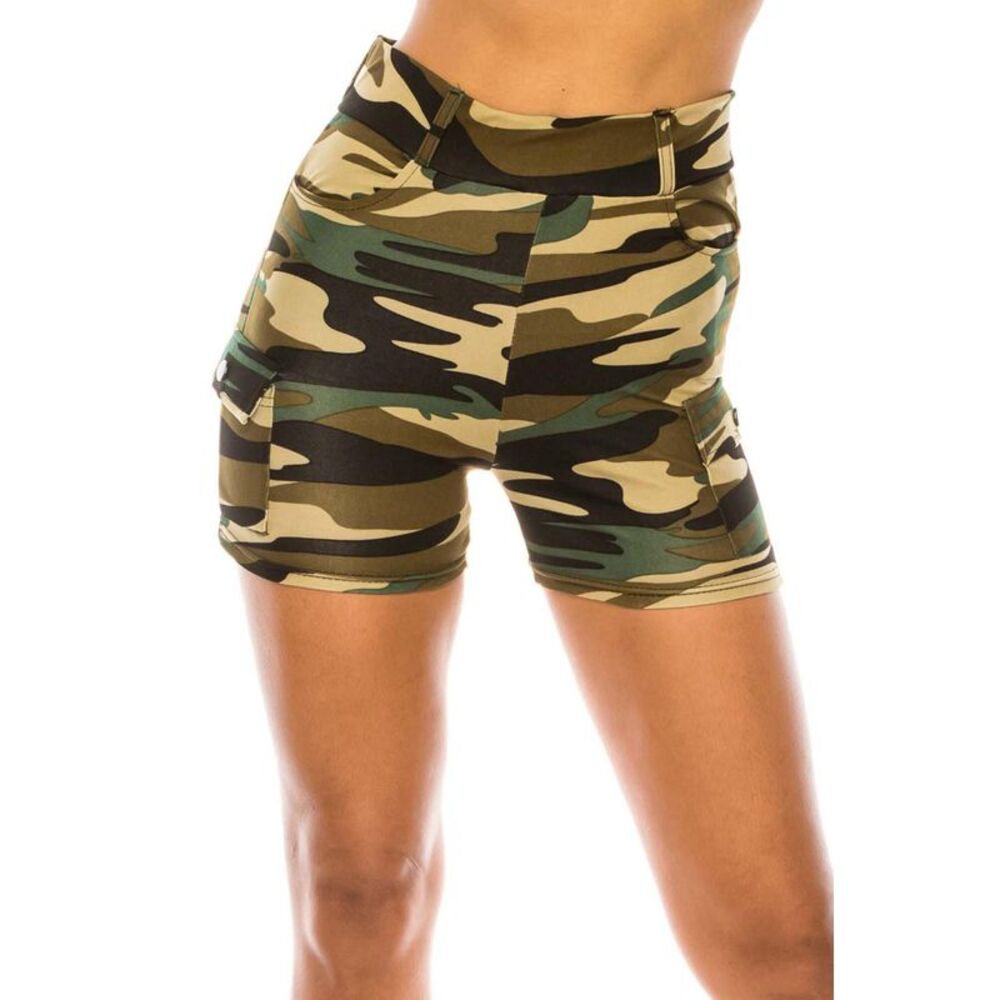 World of Leggings Cool and Hip Summer Camouflage Sport Biker Shorts